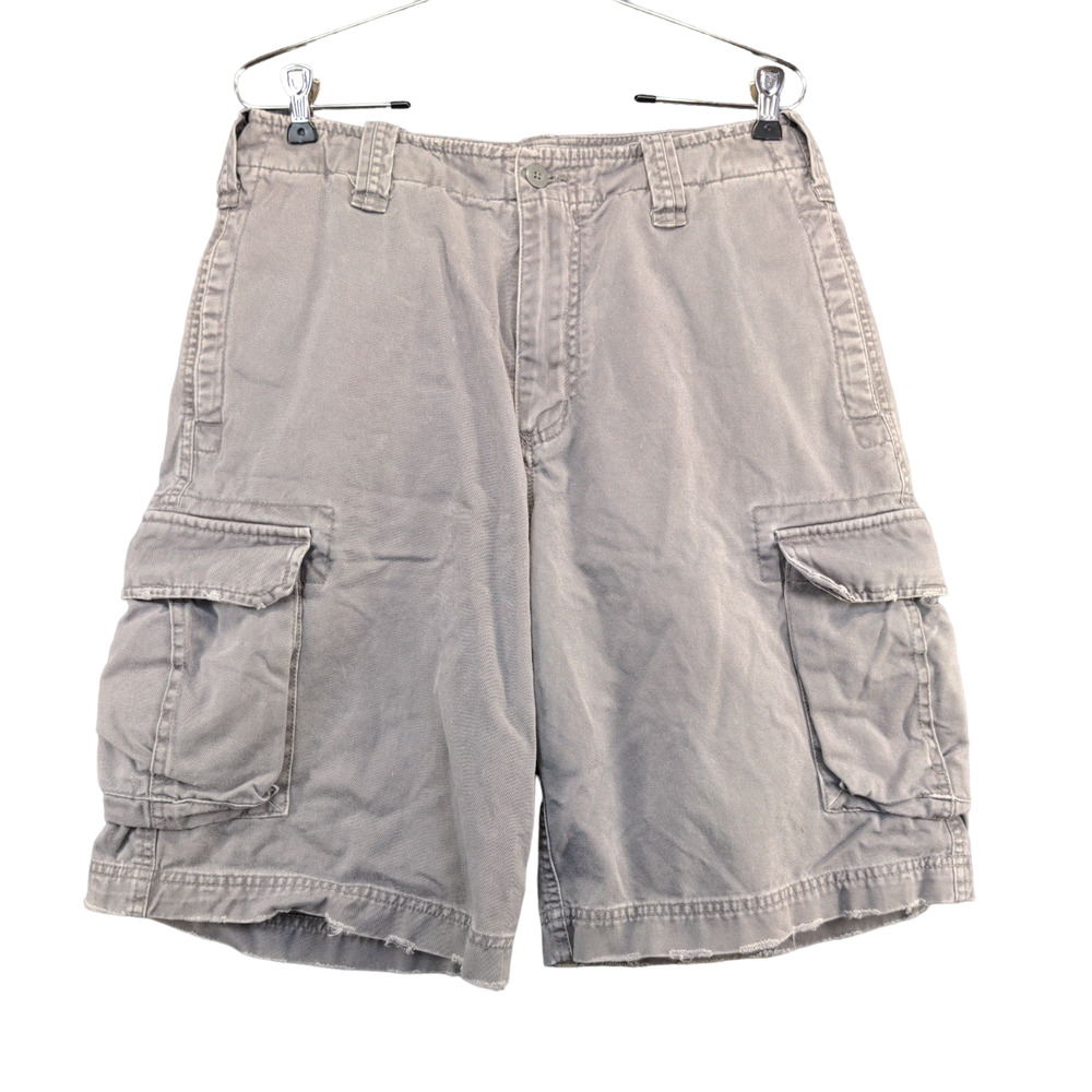 Old College In Men's Cargo Shorts Gray Size 30 Pockets Cotton